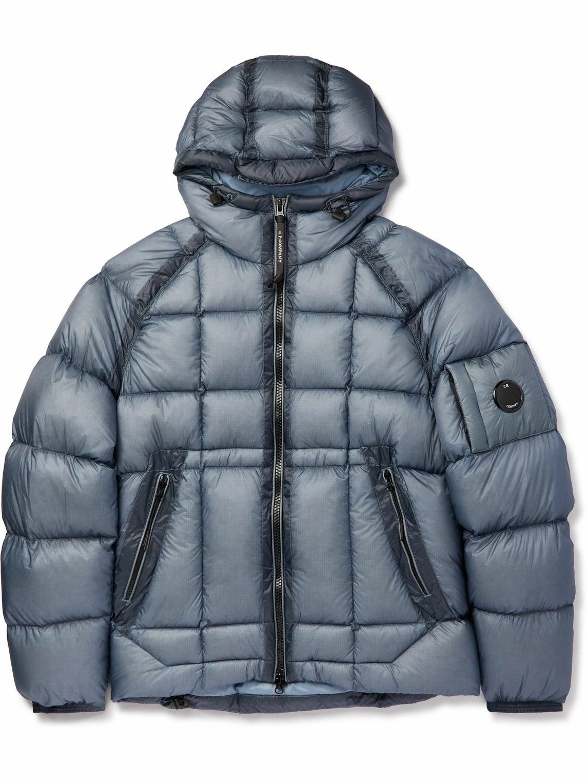 Photo: C.P. Company - Padded Quilted Ripstop Hooded Down Jacket - Blue
