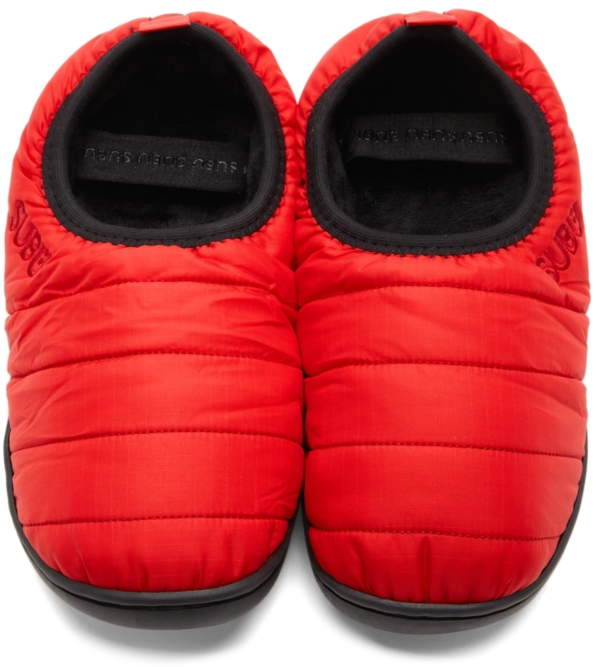 SUBU Red Quilted Packable Slippers