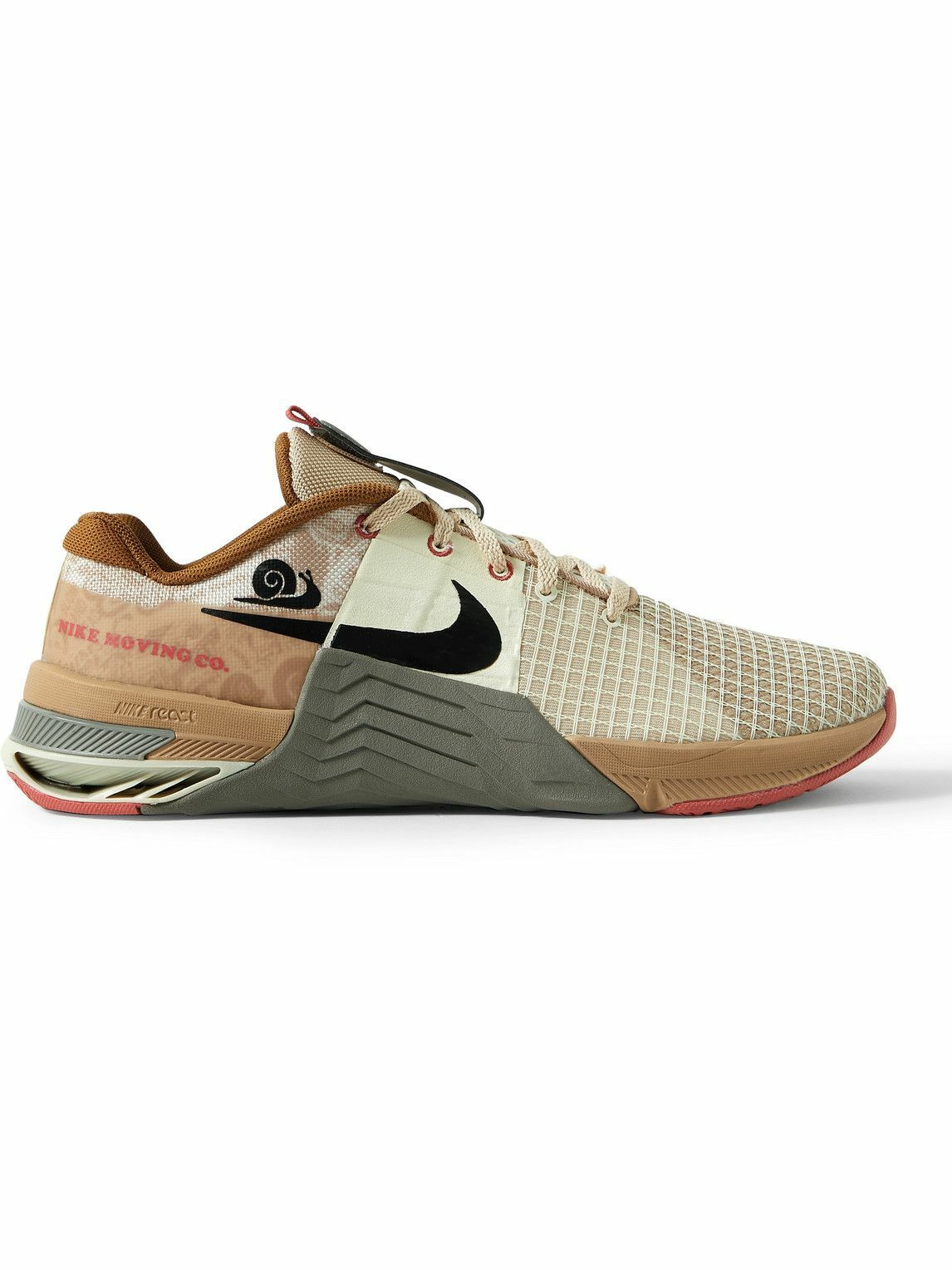 Nike Training Metcon Rubber Trimmed Mesh Training Sneakers Neutrals Nike Training