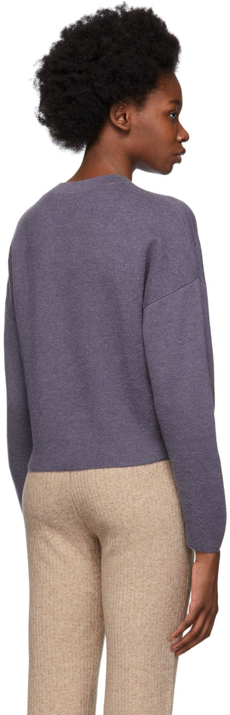 Vince Purple Textured Double Knit Sweater Vince