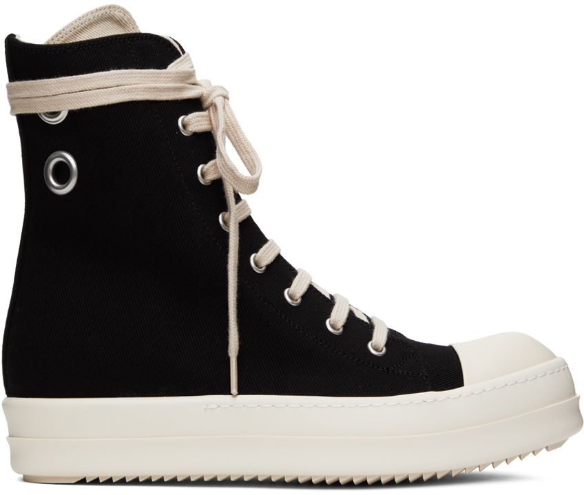 Rick Owens Drkshdw Black Denim Sneakers Rick Owens Drkshdw