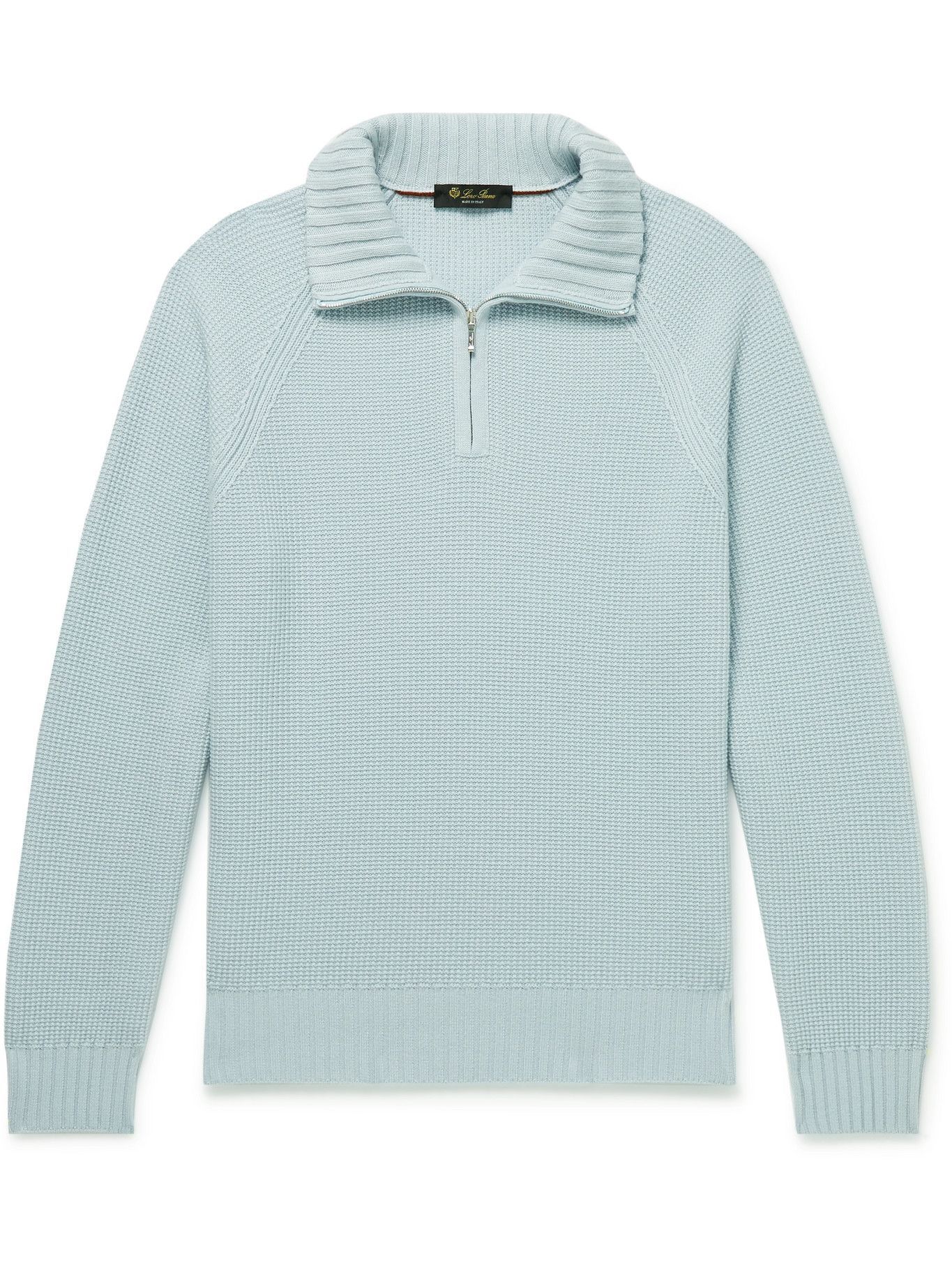 Loro Piana - Roadster Mezzocollo Half-Zip Cashmere Sweater - Blue Loro ...