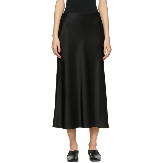 Nanushka Black Satin Razi Skirt Nanushka