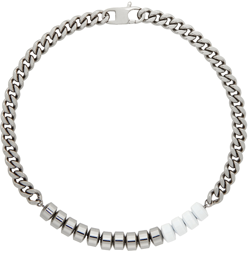 Photo: 1017 ALYX 9SM Silver & White Merge Candy Charm Necklace