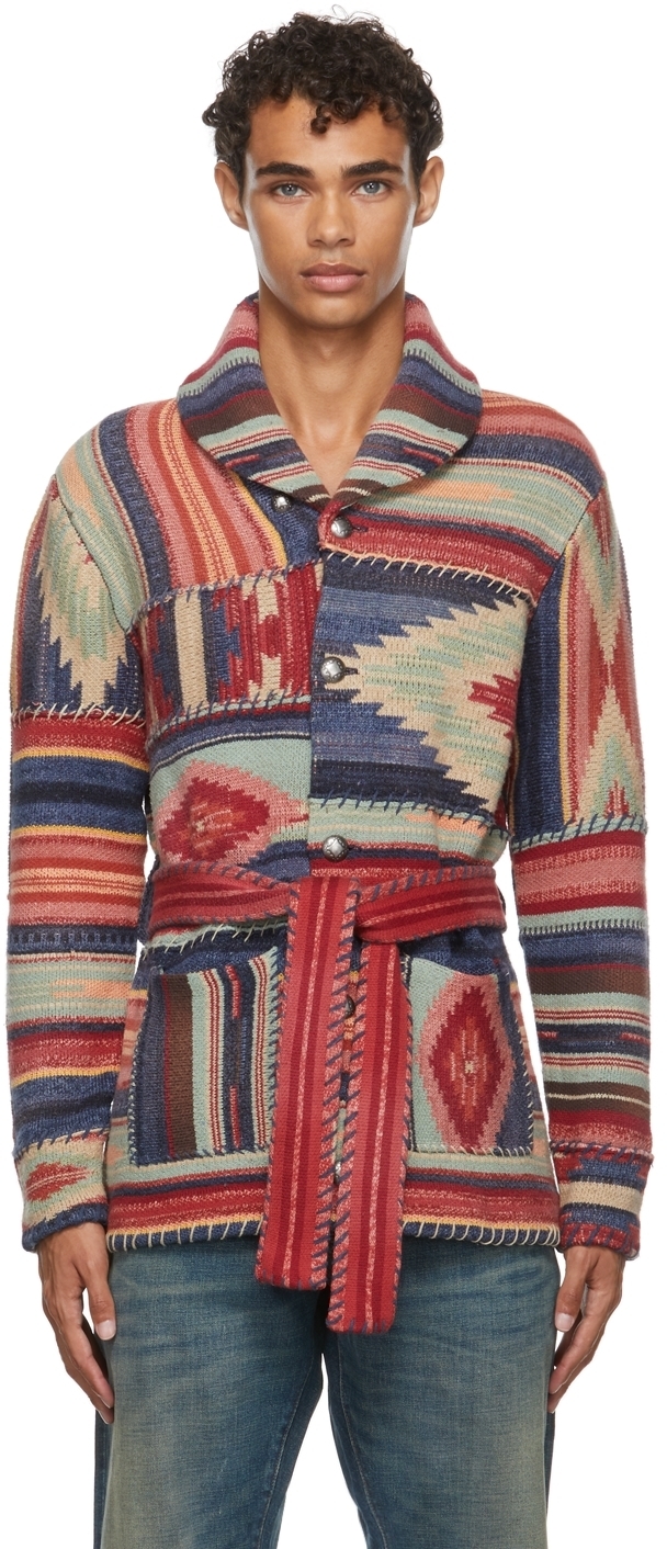 RRL Multicolor Patchwork Belted 