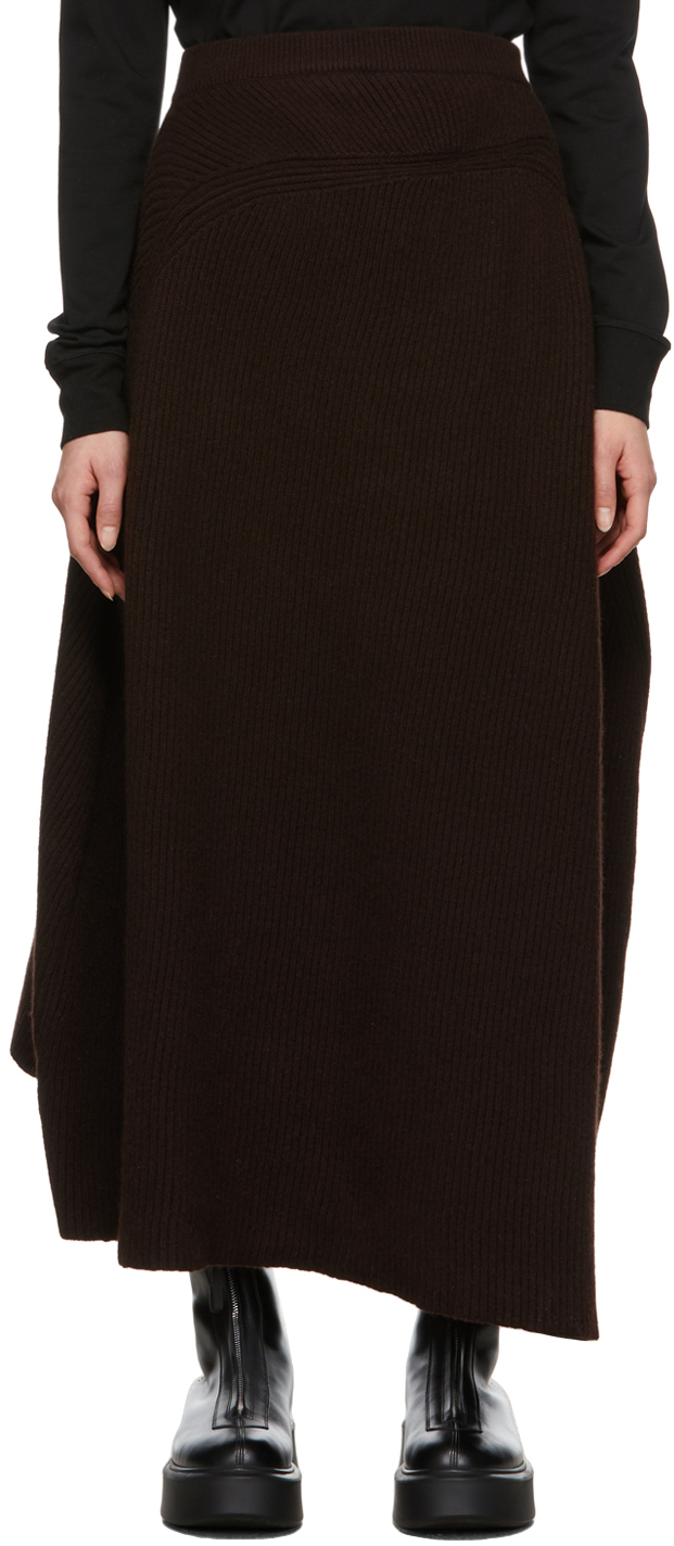 Photo: The Row Brown Wool Desdemona Skirt