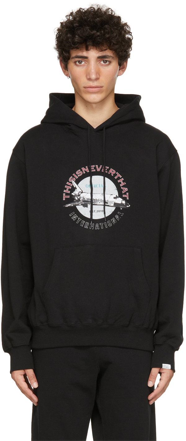 thisisneverthat Black Spaceship Hoodie thisisneverthat