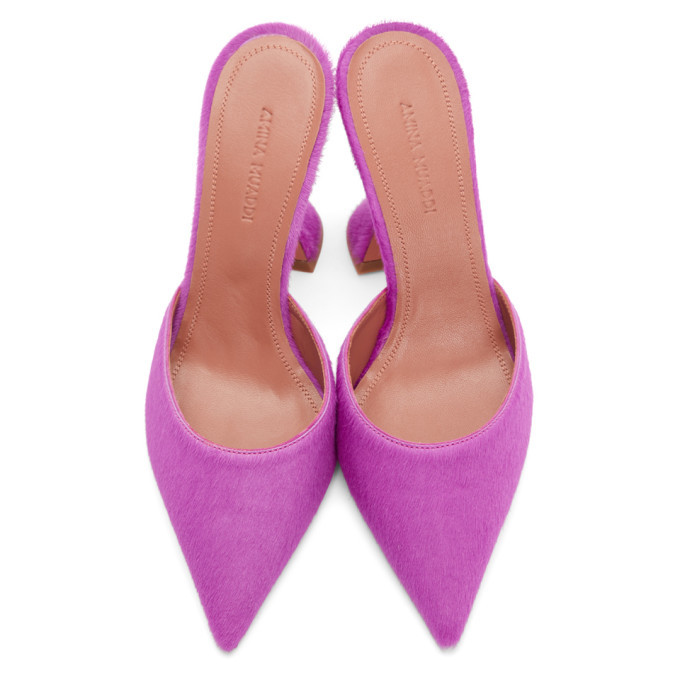 amina muaddi pink mules