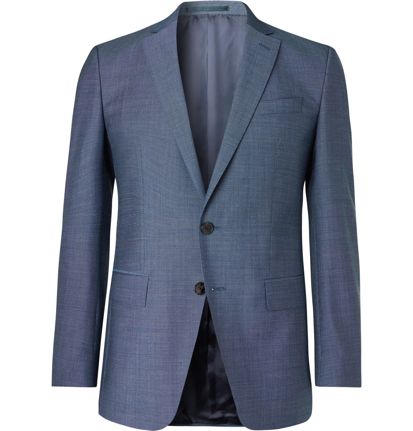 Hugo Boss - Slim-Fit Birdseye Virgin Wool Suit Jacket - Blue Hugo Boss