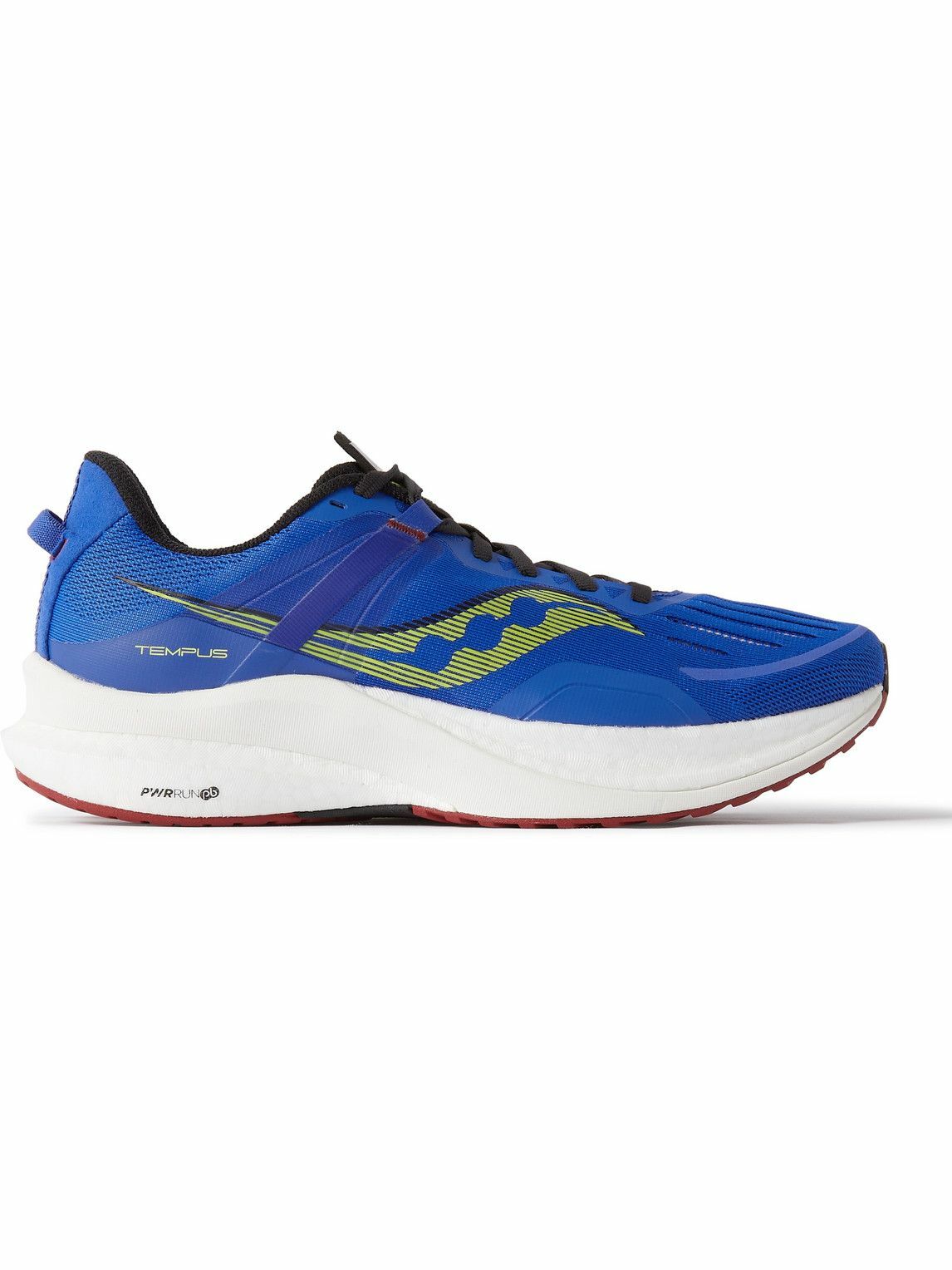 Photo: Saucony - Tempus Rubber-Trimmed Mesh Running Sneakers - Blue