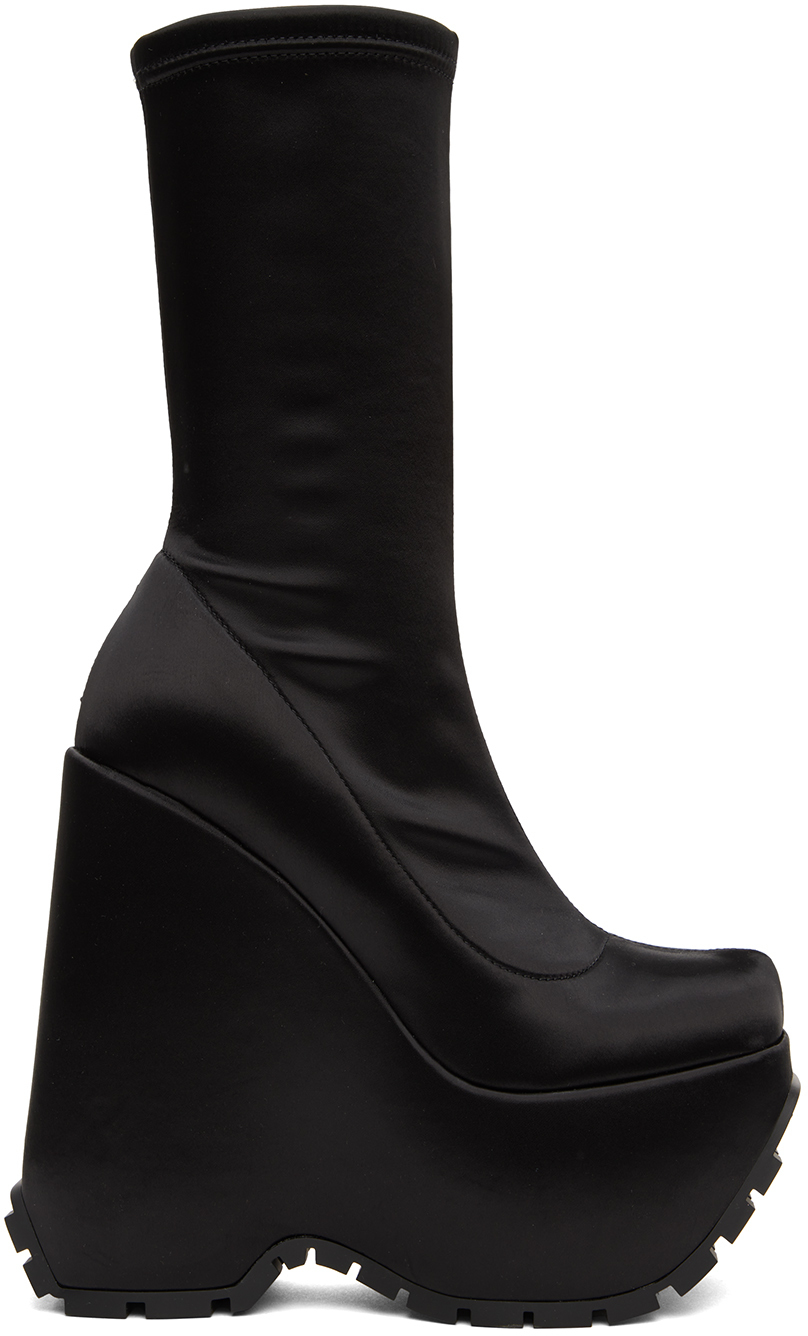 Photo: Versace Black Triplatform Boots