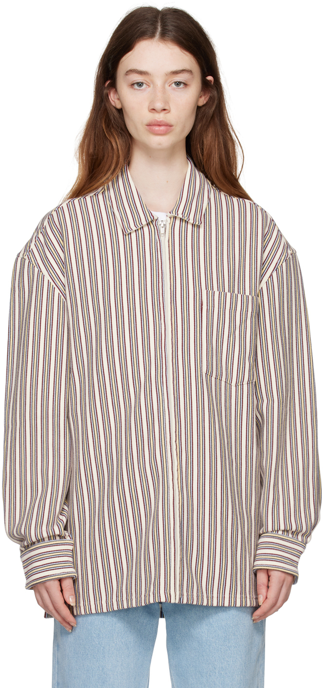 Martine Rose Red & Beige Tommy Jeans Edition Shirt Martine Rose