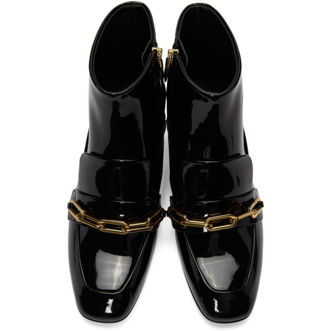 Burberry Black Patent Chettle 45 Boots Burberry