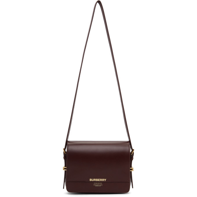 Burberry Burgundy Small Grace Bag Burberry