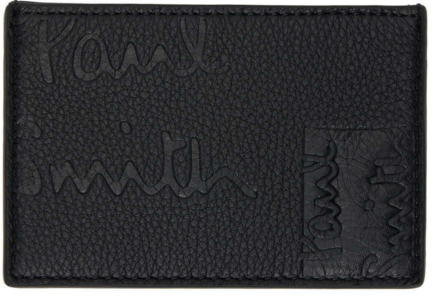 Paul Smith Black Embossed Logo Card Holder Paul Smith