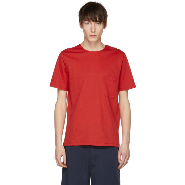 red pocket t shirt