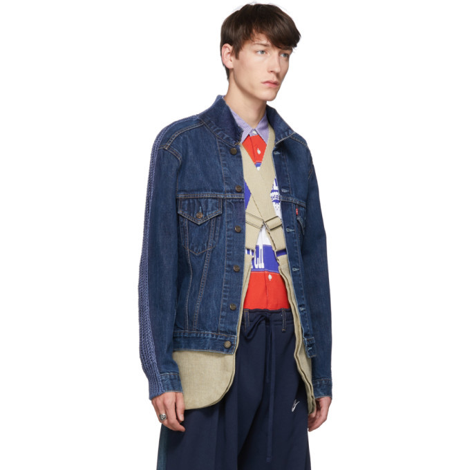 Bless Blue The Cristaseya Jeansfrontpatent Denim Jacket Bless