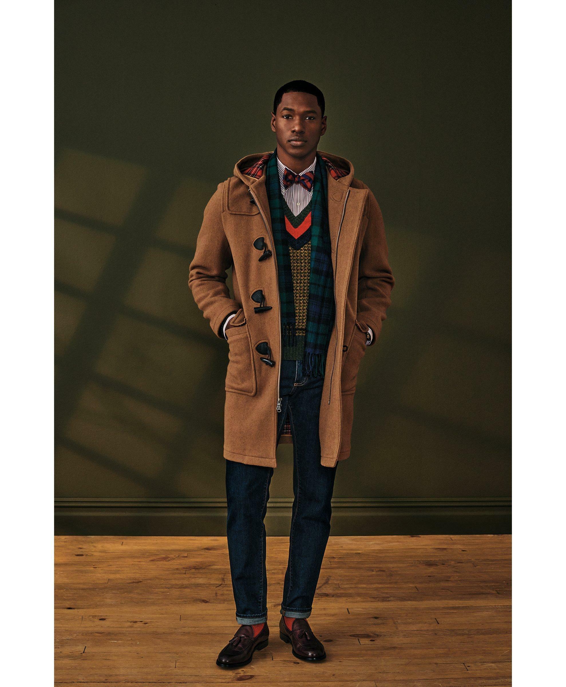 Brooks Brothers Men's Wool Duffle Coat | Beige