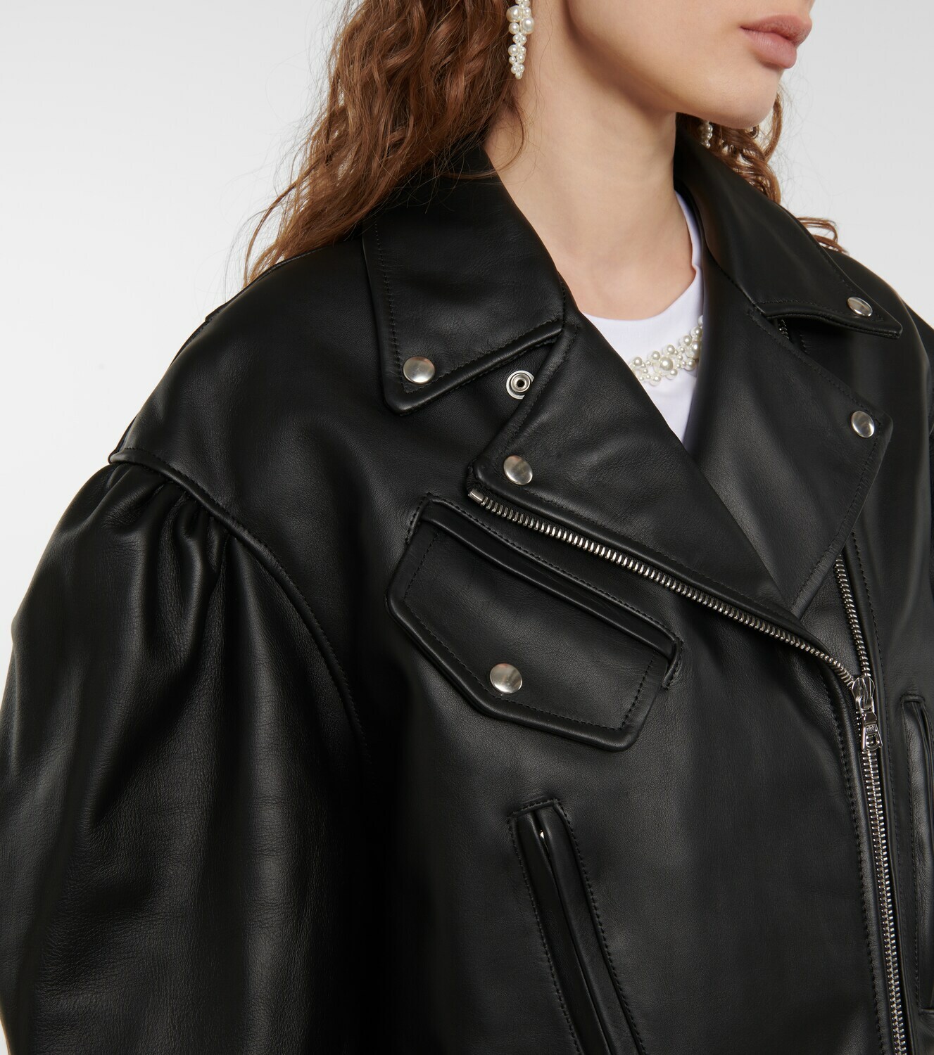 Simone Rocha - Leather biker jacket Simone Rocha