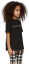 Burberry Kids Black Vintage Check Embroidered Logo T-Shirt