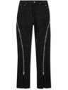Rick Owens - Flared Zip-Detailed Cotton-Drill Trousers - Black