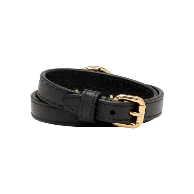 Fendi Black Leather F is Fendi Bracelet Fendi
