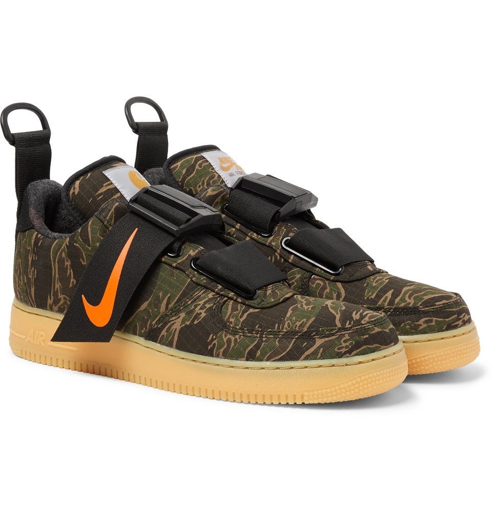 Nike - Carhartt WIP Air Force 1 Camouflage-Print Ripstop Sneakers - Men ...