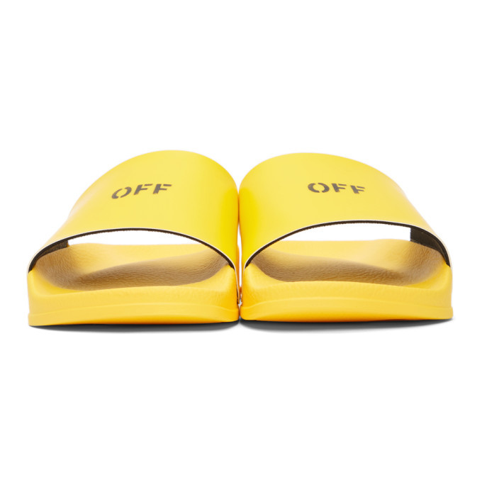 off white yellow slides