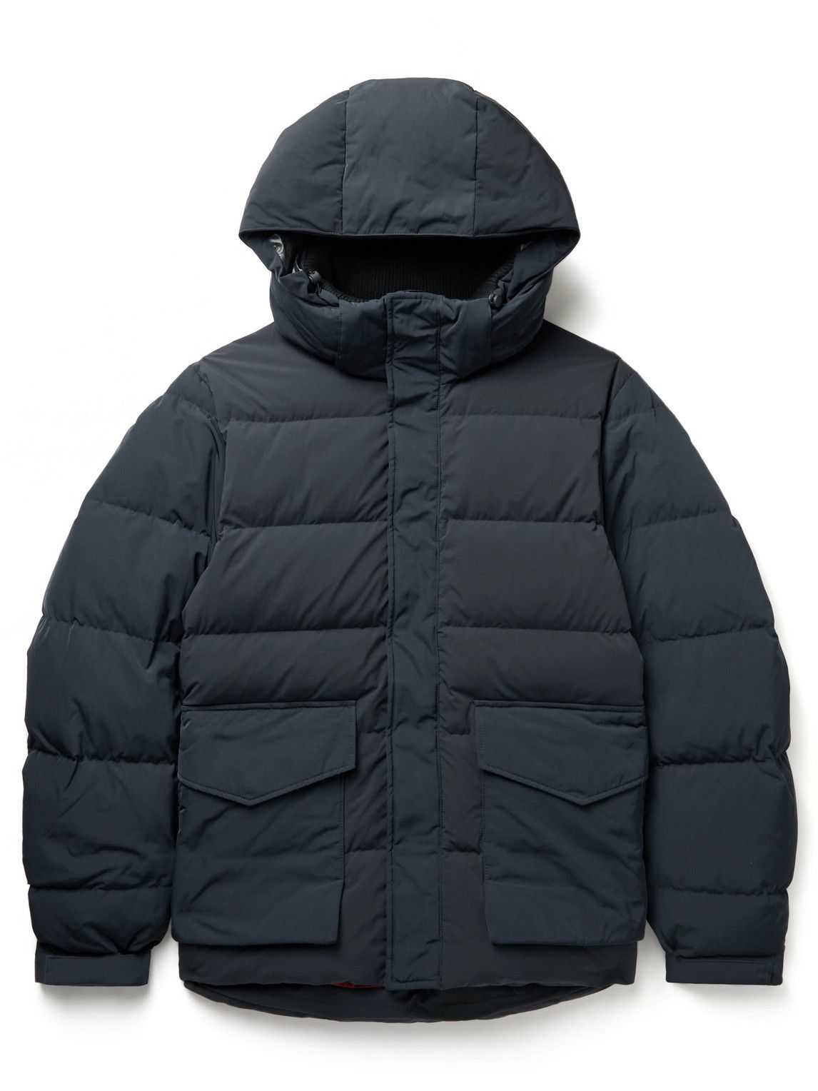 Incotex - Teknosartorial Quilted Shell Hooded Down Jacket - Blue Incotex