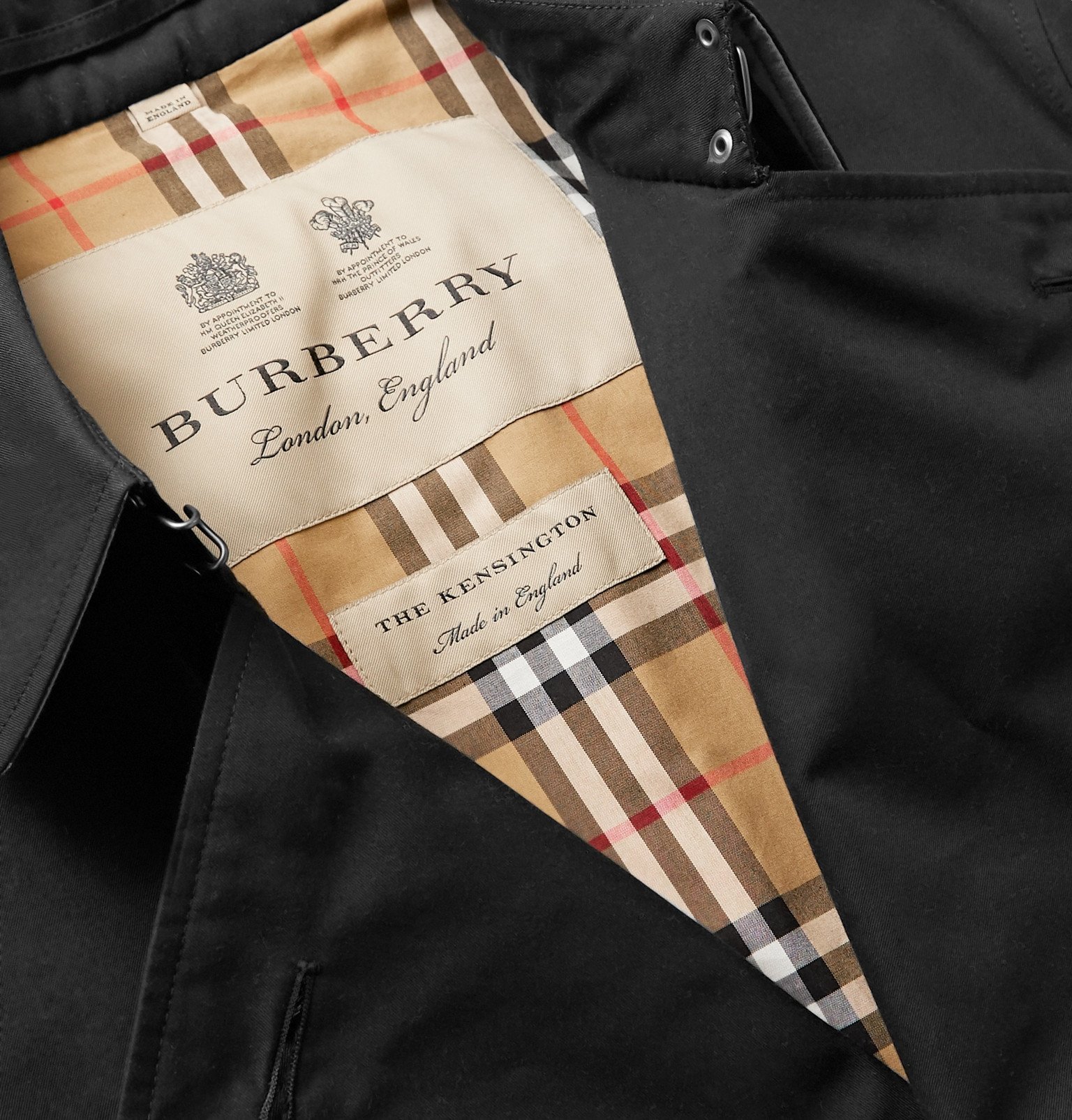 Burberry - Kensington Cotton-Gabardine Trench Coat - Black Burberry