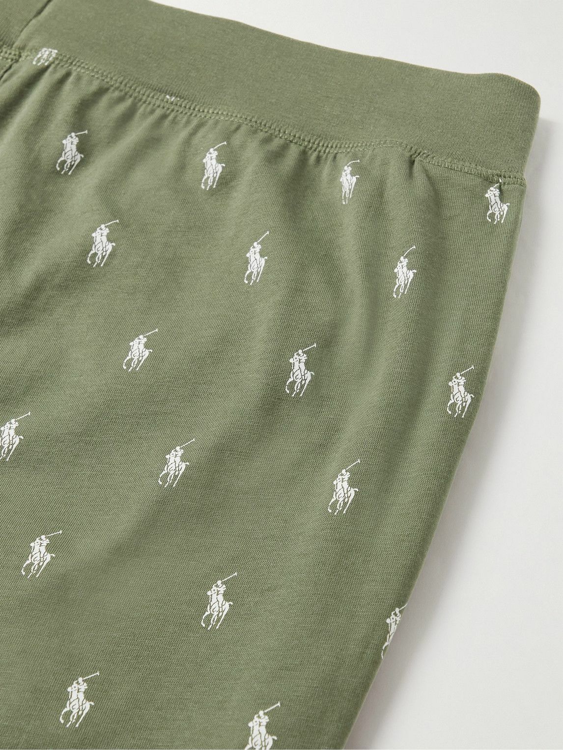 Polo Ralph Lauren - Tapered Logo-Print Cotton-Jersey Pyjama Trousers - Green