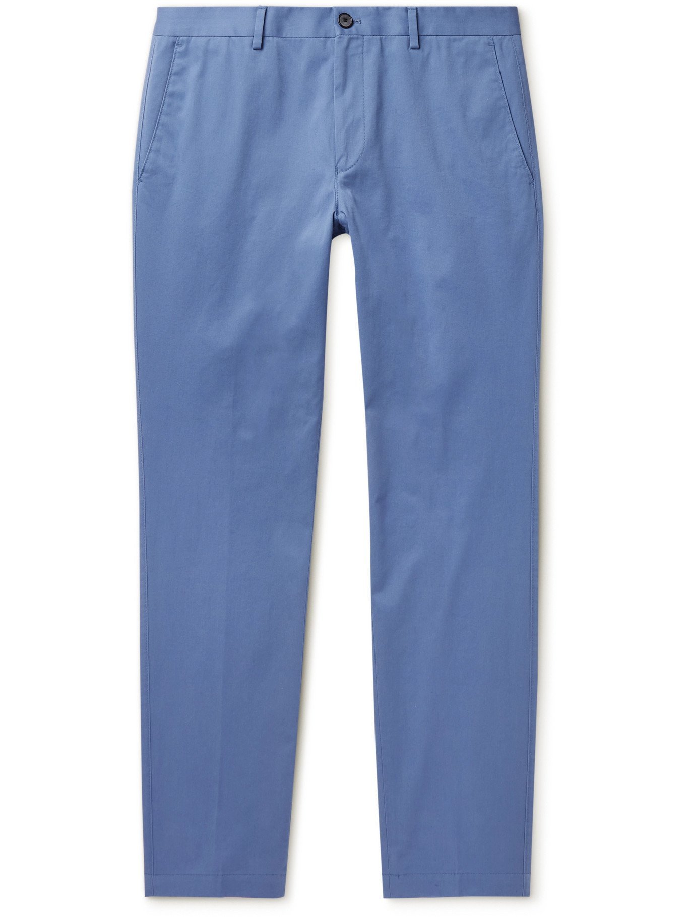 HUGO BOSS - Slim-Fit Cotton Trousers - Blue Hugo Boss