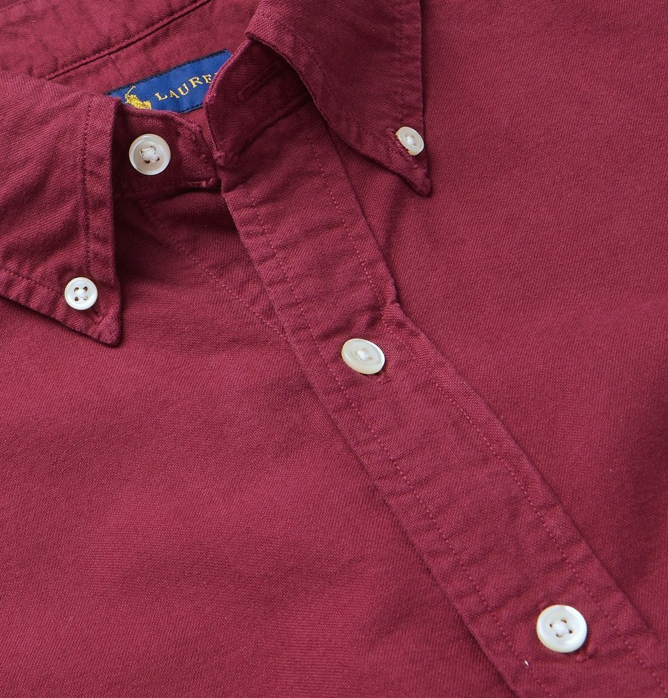 maroon polo button down