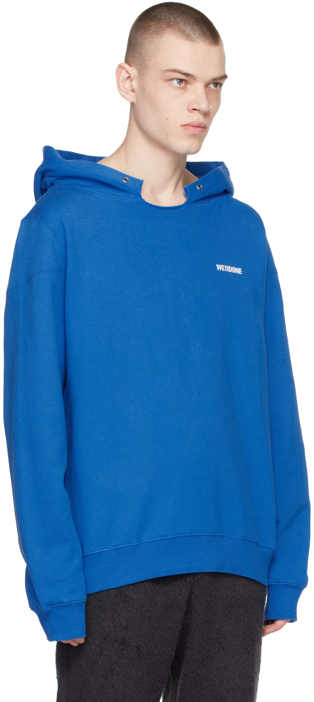 We11done Blue Oversized Hoodie We11done