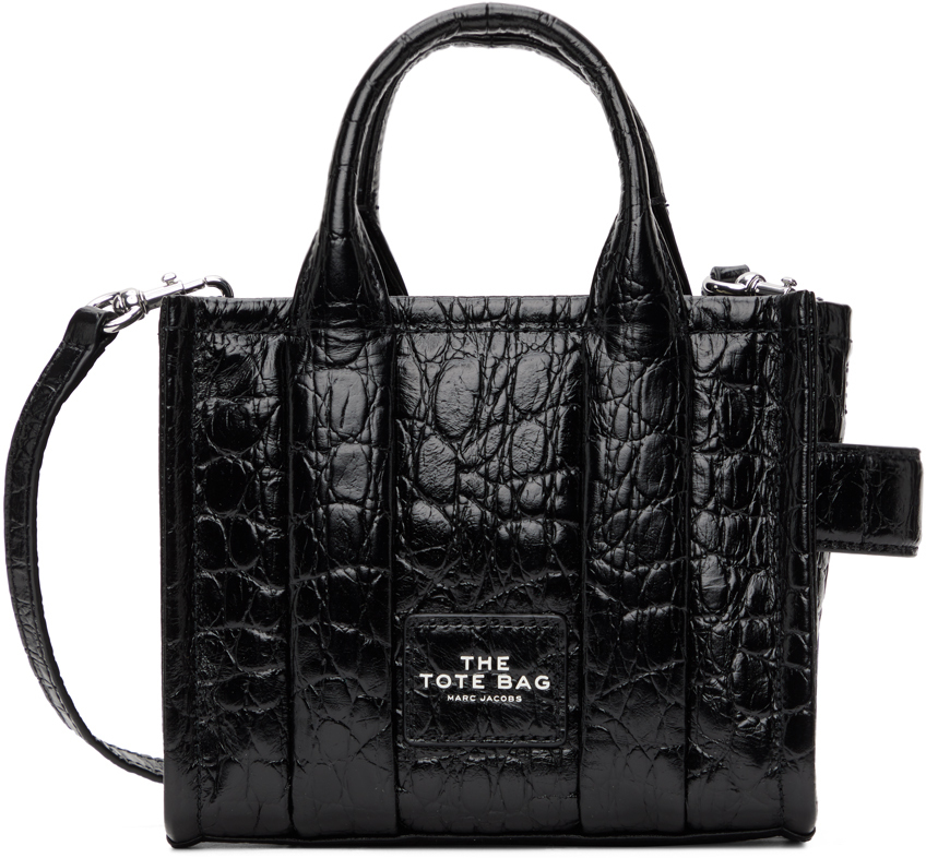 Photo: Marc Jacobs Black 'The Croc-Embossed' Micro Tote