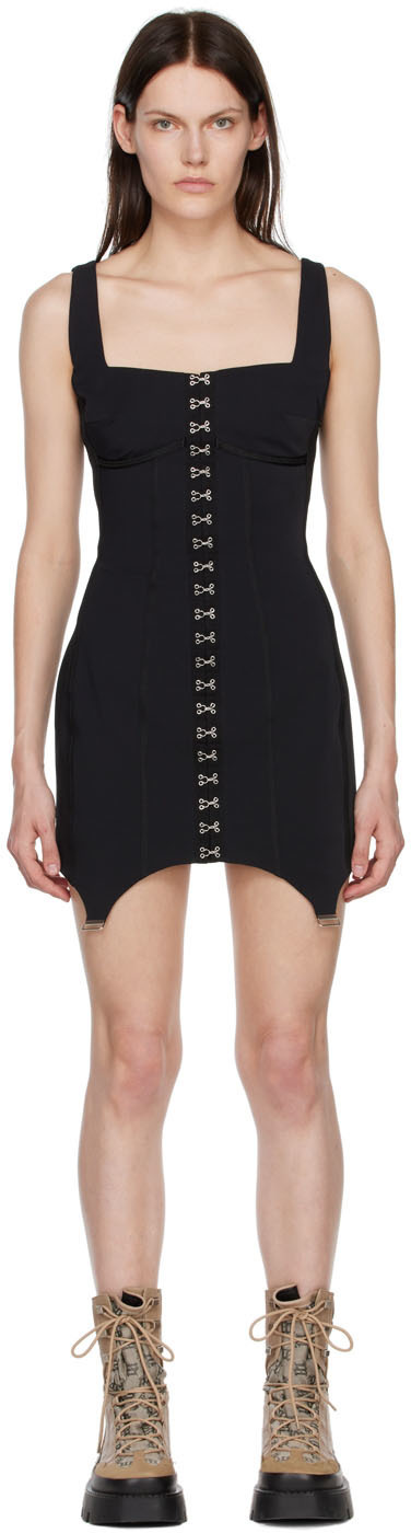 MISBHV Black Nylon Mini Dress MISBHV