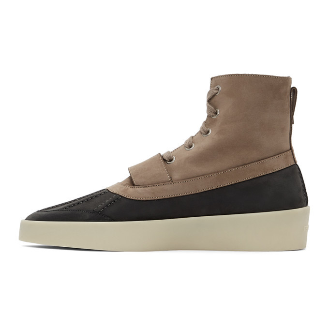 Fear of God Taupe and Black Duck Boots Fear Of God