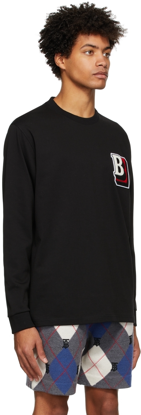 Burberry Black Elliott Long Sleeve T-Shirt