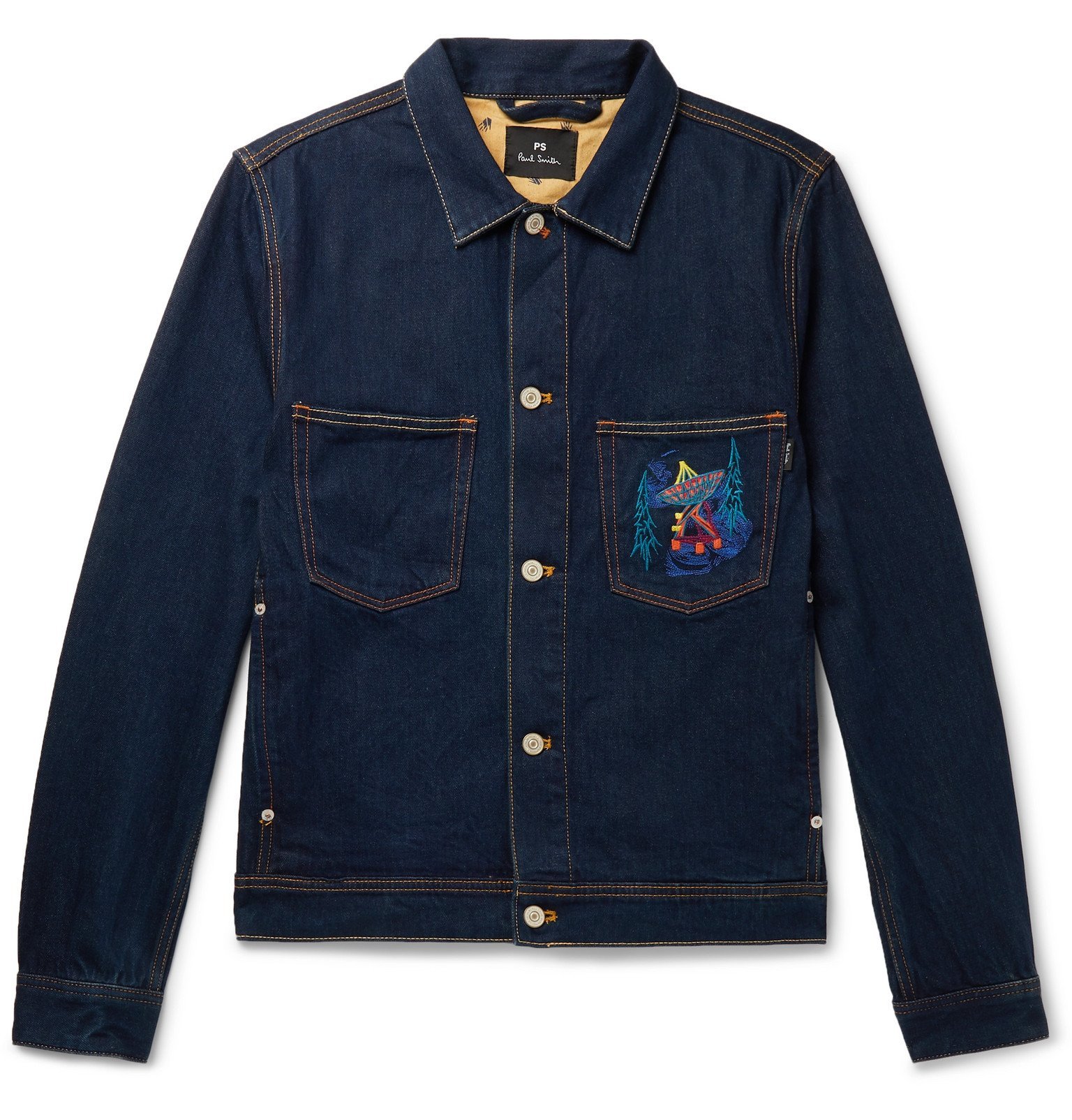 PS Paul Smith - Embroidered Denim Jacket - Blue PS by Paul Smith