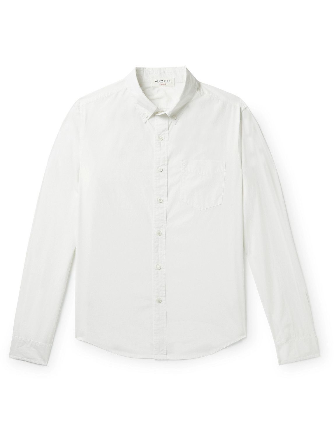 Alex Mill - Mill Button-Down Collar Cotton-Poplin Shirt - White Alex Mill