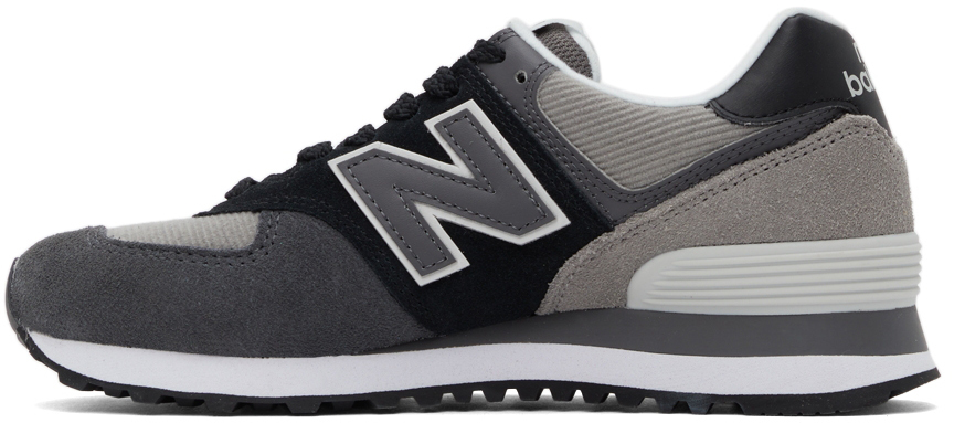 New Balance Black & Grey 574 Sneakers