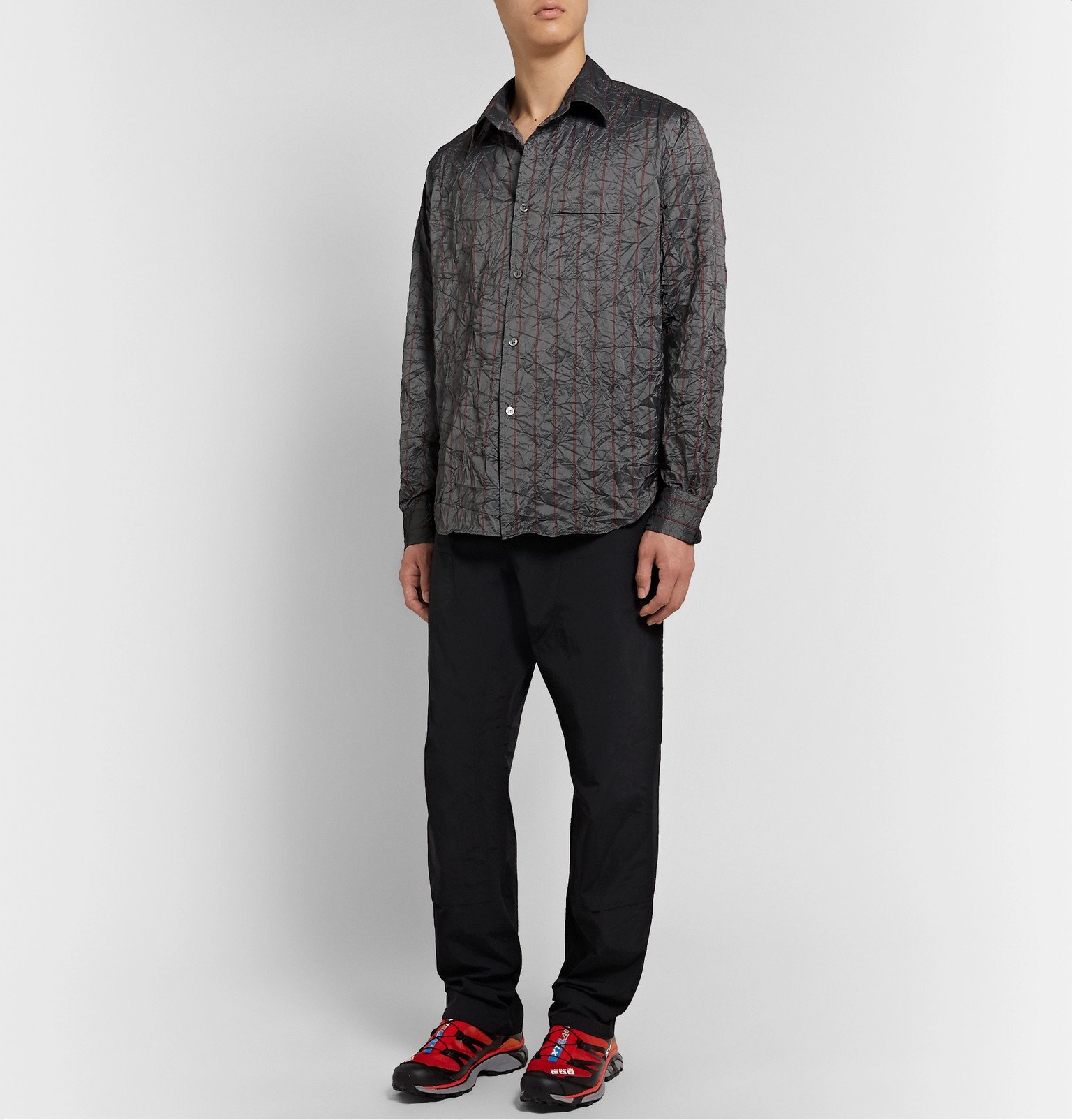 Our Legacy - Policy Crinkled Striped Woven Shirt - Gray Our Legacy