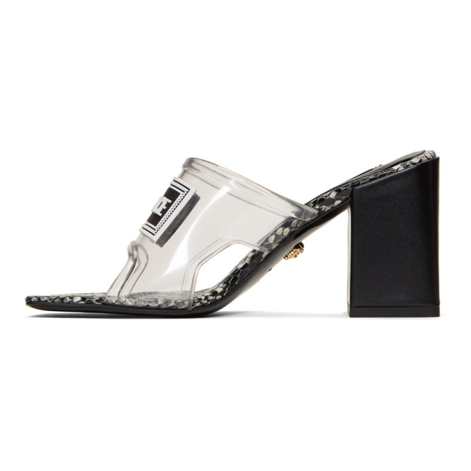 Versace Transparent PVC Heel Sandals 