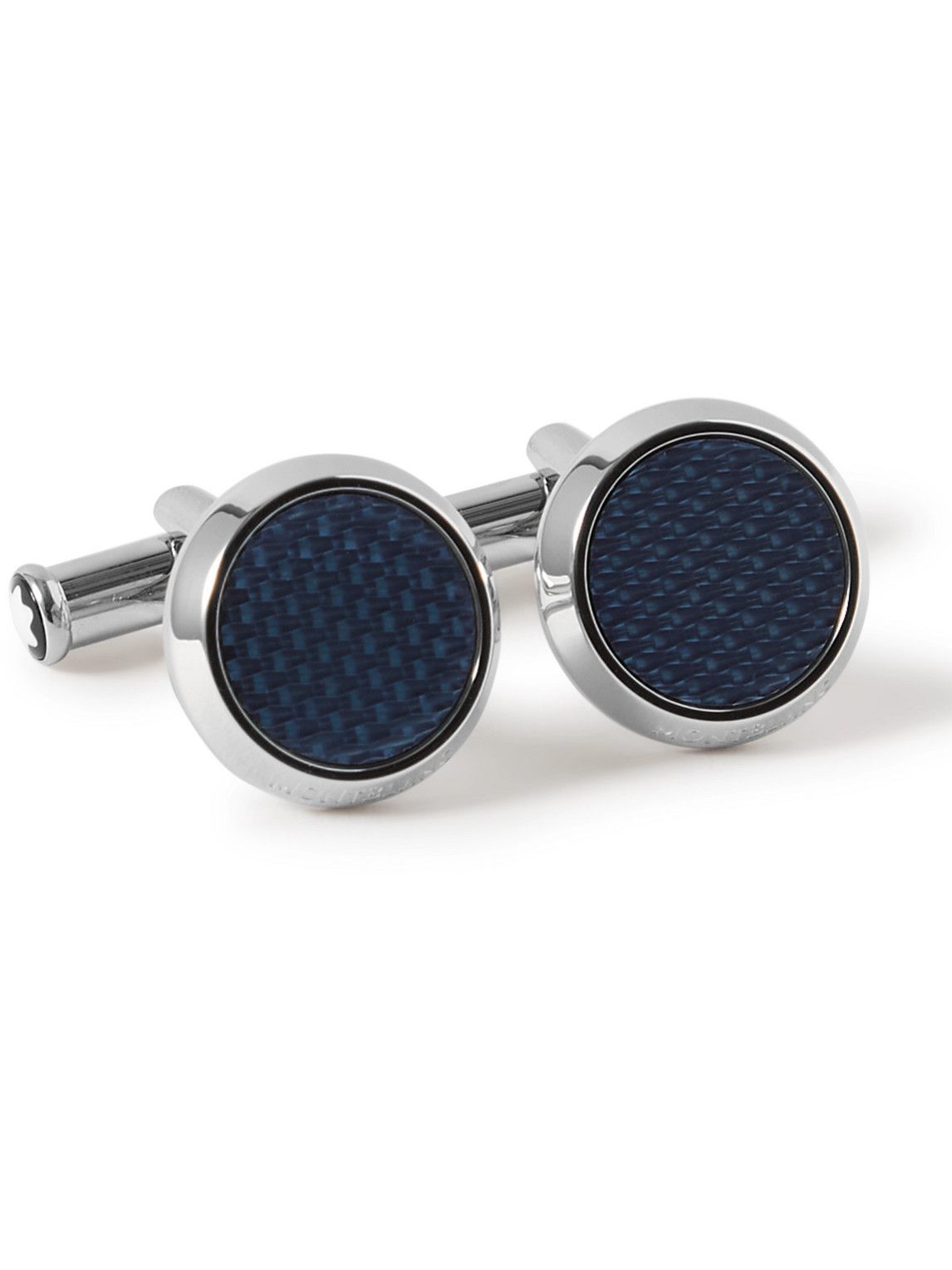 Montblanc Meisterstück Stainless Steel Onyx Cufflinks Blue Montblanc