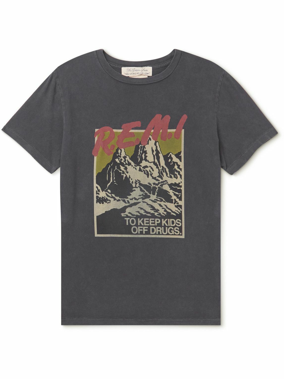 Remi Relief - Logo-Print Cotton-Jersey T-Shirt - Black Remi Relief