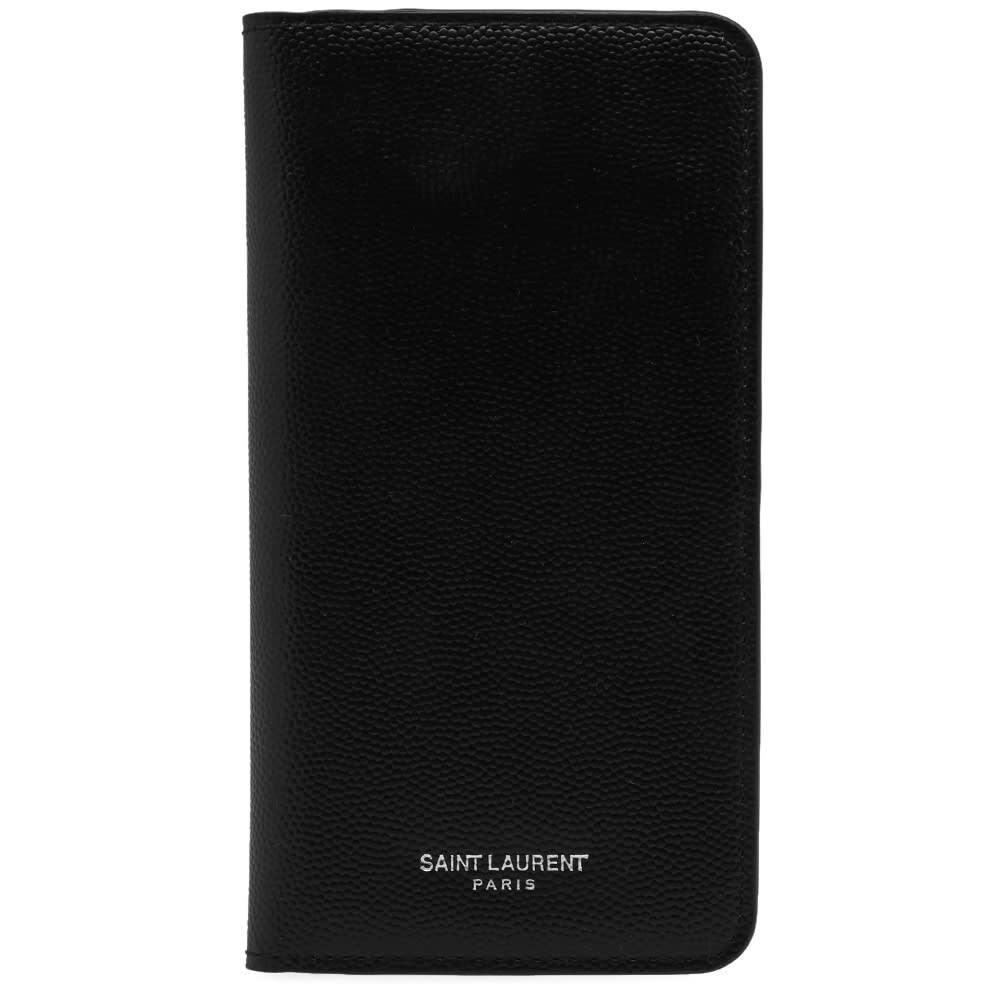 Saint Laurent Grain Leather Flip iPhone X Case Saint Laurent