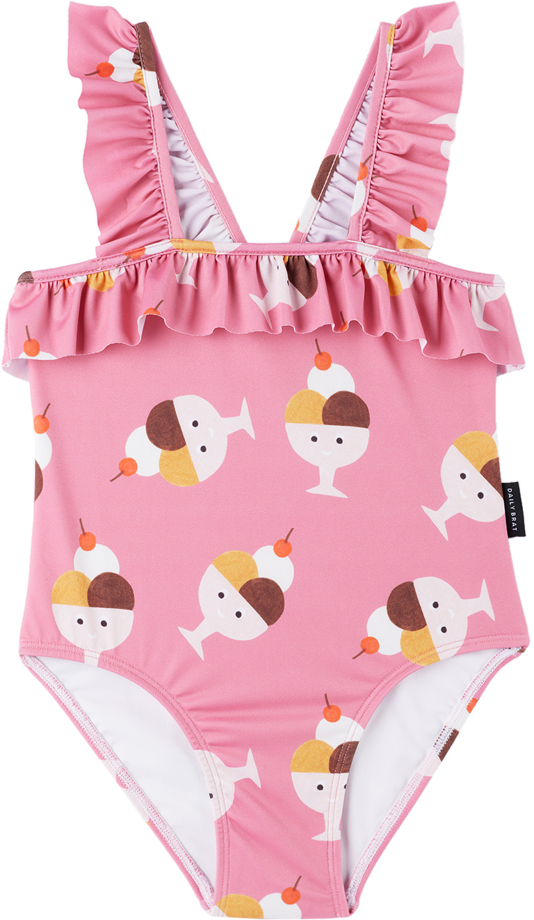 Daily Brat Kids Pink Elsie One-Piece Swimsuit Daily Brat