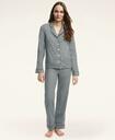 Brooks Brothers Women's Brushed Cotton Gingham Pajama Set | Black