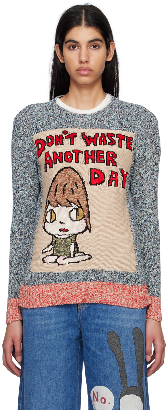 Stella McCartney Gray 'Don't Waste Another Day' Sweater Stella McCartney