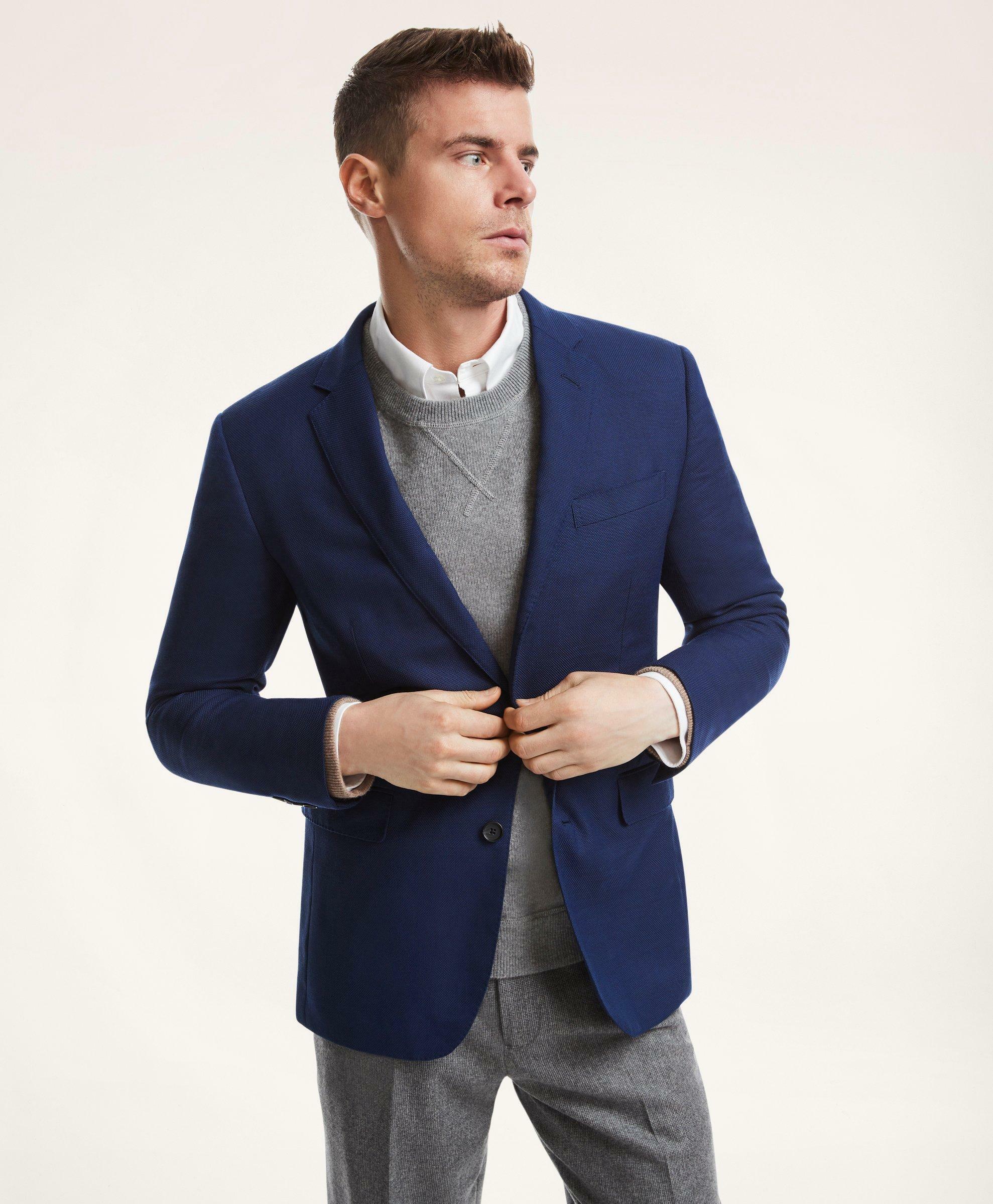 Brooks Brothers Men's Madison Relaxed-Fit Hopsack Sport Coat | Indigo ...